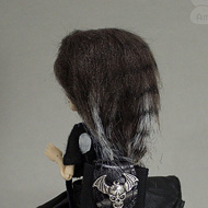 Goth AmiGaTa Tresa in mohair wig