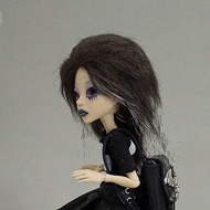 Goth AmiGaTa Tresa in mohair wig