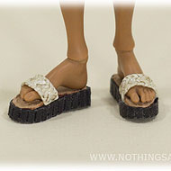 AmiGaTa wearing slide sandals