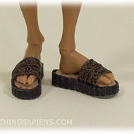 AmiGaTa wearing slide sandals