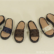 AmiGaTa slide sandals with interwoven tape front
